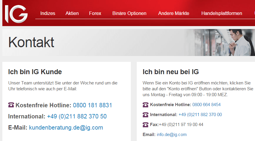 Kontaktaufnahme für Kunden und Interessierte