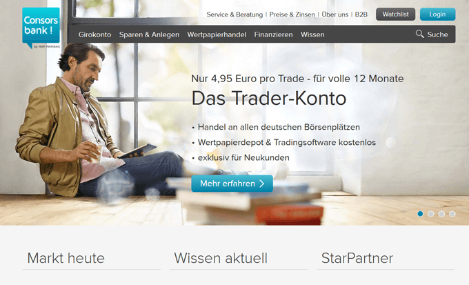 Welcher Online Broker? Consorsbank Trader-Konto 