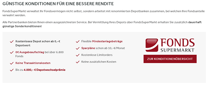 FondsSuperMarkt Erfahrungen und Konditionen