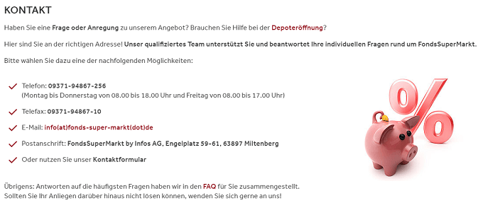 FondsSuperMarkt Erfahrungen und Kontakt