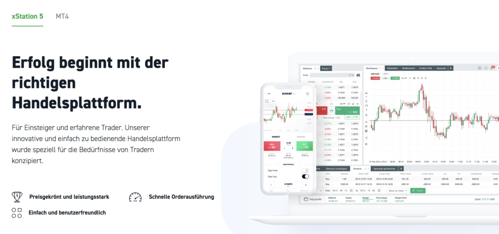 Neben dem MetaTrader4 können Anleger auch die xStation 5 bei XTB nutzen