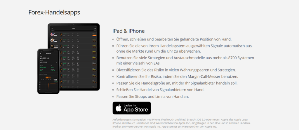 ZuluTrade bietet auch eine Forex-Handelsapp für das iPad & iPhone