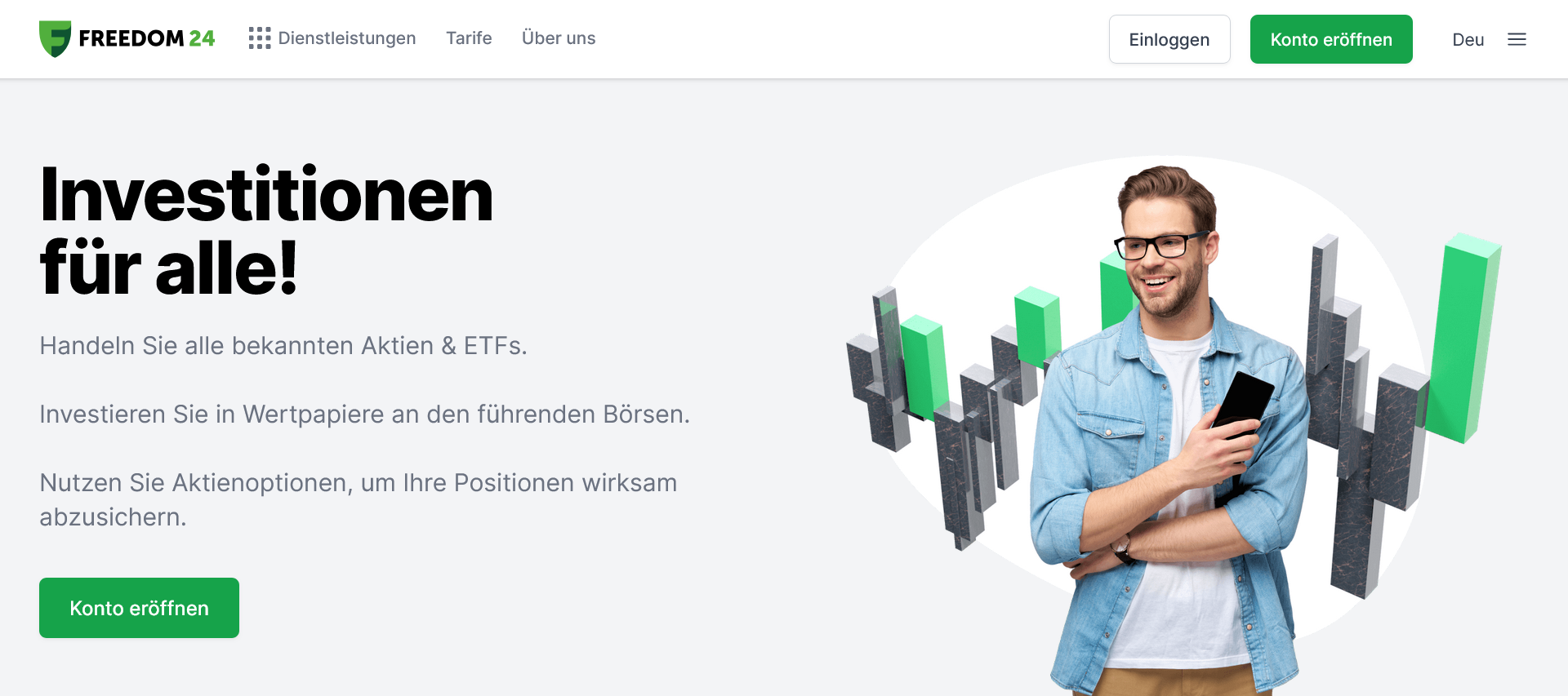 Online-Händler Freedom24 Homepage