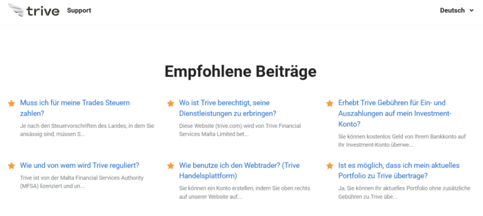 Trive Support 